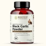 Rooted Actives Natural Garlic Capsules | Aged & Fermented Black Garlic Capsules Rooted | 60 Capsules - Fast Shipping to USA