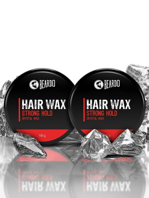 Beardo Stronghold Hair Wax, 100 gm (Pack of 2) | Crystal Hair Wax | Hair Wax Men | Styling Wax | Glossy Finish | Shine | Strong Hold | Hair Wax - Fast Shipping to USA & Canada
