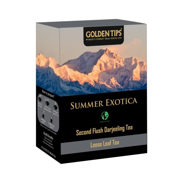 Golden Tips Summer Exotica Second Flush Darjeeling Black Tea (8.81oz - 250 gm - 125 Cups) - Fast Shipping to USA & Canada
