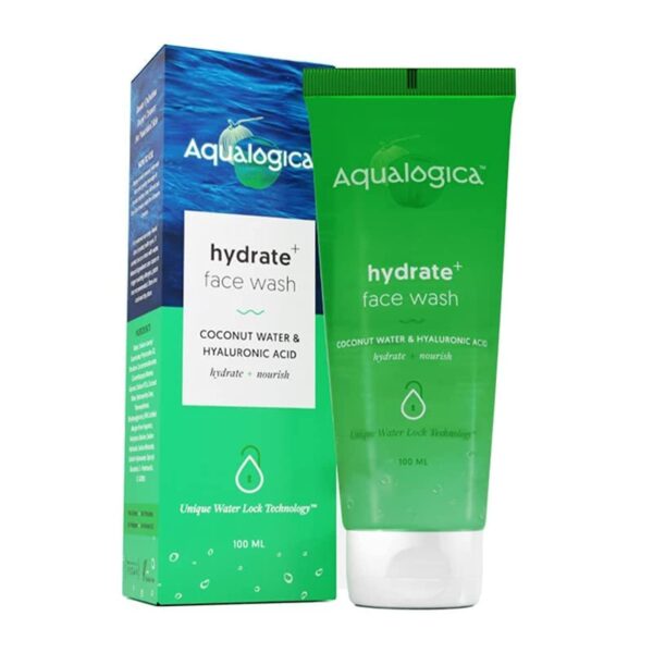 Aqualogica Hydrate+ Face Wash with Hyaluronic Acid & Coconut Water for Deep Cleansing & Hydration for Men & Women | For Oily, Glowing & Combination Skin -100ml - Fast Shipping to USA & Canada