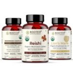 Rooted Active Naturals Organic Stress Relief Combo, Lion's Mane, Reishi, Mushroom Complex, 30 Days Supply (Combo of 3) - Fast Shipping to USA