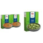 Gits Ready to Eat Dal Makhani, 600g (Pack of 2 X 300g Each) & Gits Ready to Eat Palak Paneer, 285g - Fast Shipping to USA & Canada
