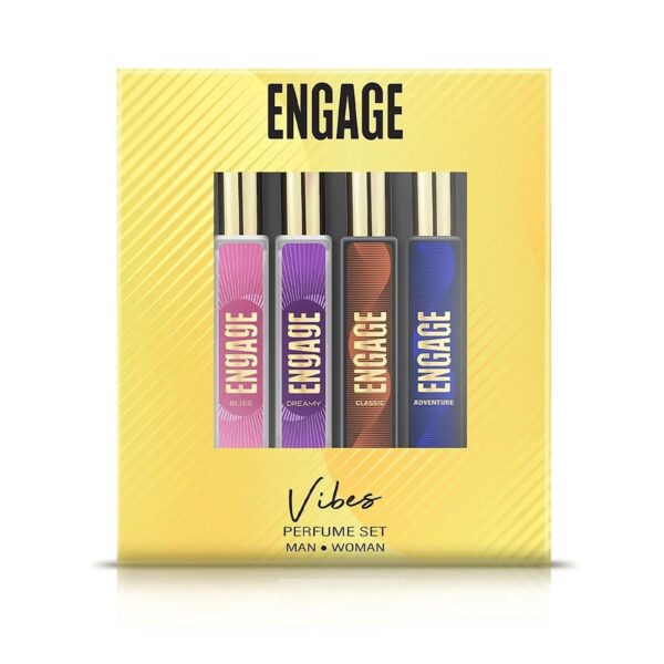 Engage Vibes Perfume Spray Set for Men & Women, Travel Sized, Assorted Pack, Long Lasting, Ideal Valentine Gift, Birthday Gift, 25mlX4 - Fast Shipping to USA & Canada