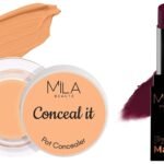 MILA Beaute Pro Matte Lipstick | Shade - Noorjahan, 4.2g Conceal It Pot Concealer For Face Makeup | Shade - (Natural Nude, 4g) - Fast Shipping to USA & Canada