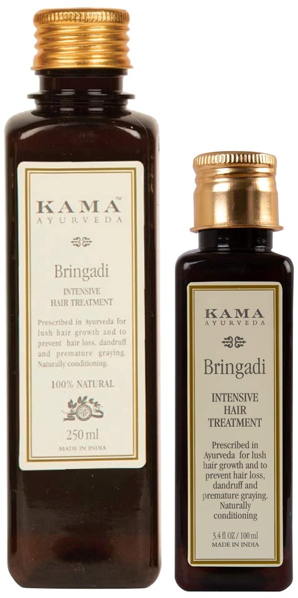 Kama Ayurveda Bringadi Intensive Hair Treatment Oil, 8.4 Fl Oz & Kama Ayurveda Bringadi Intensive Hair Treatment, 100ml - Fast Shipping to USA & Canada