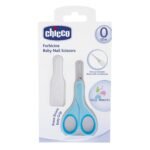Chicco Baby Nail Scissors With Rounded Ends | Includes Cover For Hygeinic Storage | Baby Nail Cutter Scissors For Safe Use (Blue), 1 Count - Fast Shipping to USA & Canada