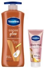 Vaseline Gluta-Hya Dewy Radiance & Vaseline Cocoa Glow Lotion - Fast Shipping to USA & Canada