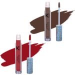 KINDED Liquid Lip Colour Vitamin E Enriched No Transfer Waterproof Long Stay Lipsticks Lip Gloss Set for Girls Women (Pack of 2, 6 ml each, Matte Finish, Shades Choco Brown & More Maroon) - Fast Shipping to USA & Canada