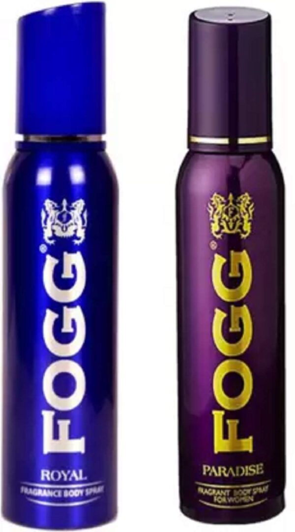 Fogg ROYAL DEODORANT 120 ML+PARADISE DEODORANT 120 ML Deodorant Spray - For Men & Women (120 ml, Pack of 2) - Fast Shipping to USA & Canada