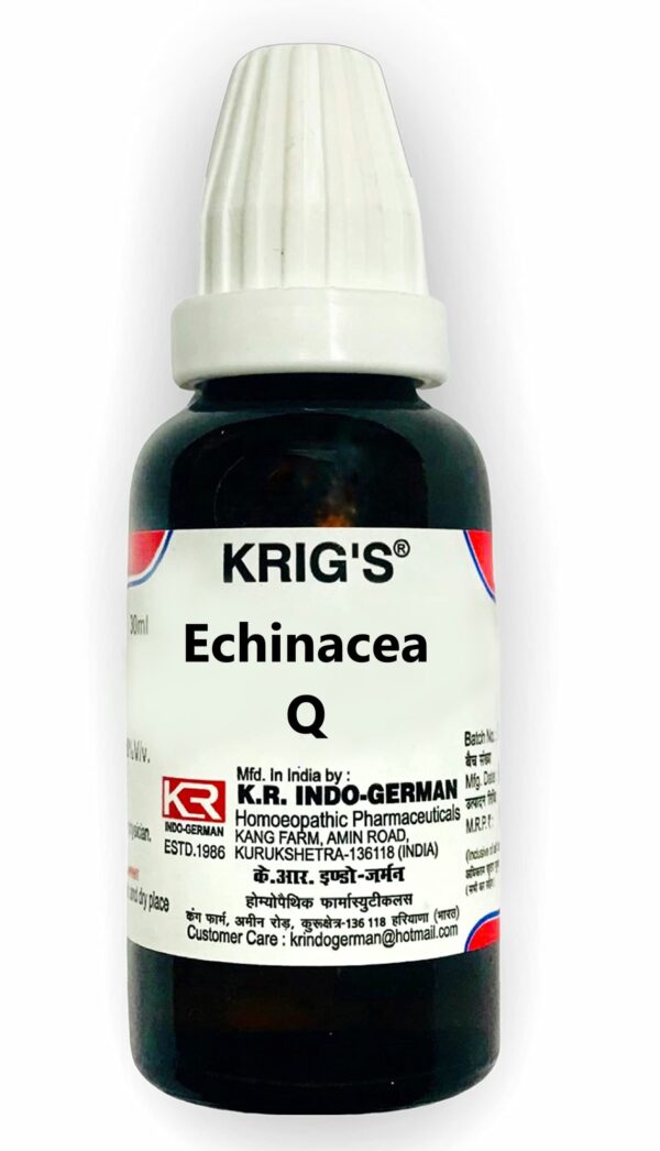 KRIG'S Echinacea Angustifolia Q - 30mL Set Of 1 | Homeopathic Mother Tincture - Fast Shipping to USA