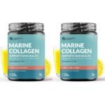 Carbamide Forte Marine Collagen Powder Supplement | Glowing Skin & Bone Health Support Collagen Supplements for Women & Men - Hydrolyzed Collagen Peptides - 200g (Pack of 2) - Fast Shipping to USA