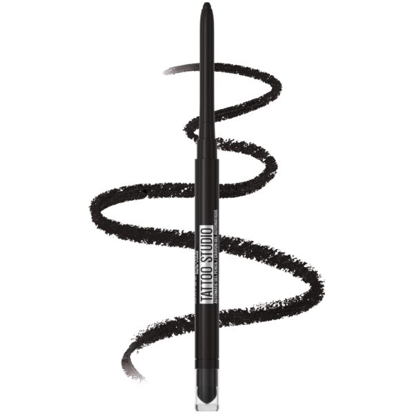 Maybelline New York Kohl Gel Pencil, Smudge Proof, Waterproof Gel Eyeliner, Tattoo Studio Smokey, Smokey Black, 0.28g - Fast Shipping to USA & Canada
