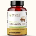 Rooted Ashwagandha Root Capsules (5% Withanolides), With Lions Mane Mushrooms |Supports Stress, Anxiety Relief, Energy & Immunity |60 Caps, 500 Mg - Fast Shipping to USA