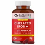 Carbamide Forte Chelated Iron with Vitamin C, B12, Folic Acid and Zn - 100 Tablets - Fast Shipping to USA
