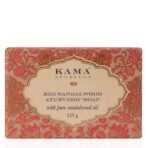 Kama Ayurveda Red Sandalwood Ayurvedic Soap with Pure Sandalwood Oil, 125g - Fast Shipping to USA & Canada
