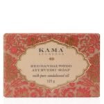 Kama Ayurveda Red Sandalwood Ayurvedic Soap with Pure Sandalwood Oil, 125g - Fast Shipping to USA & Canada