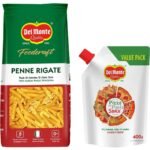 Del Monte Food Craft Penne Pasta, 1kg & Delmonte Del Monte Pizza & Pasta Sauce Spout Pack, 400g - Fast Shipping to USA & Canada