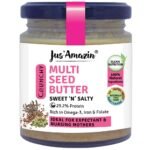 Jus' Amazin Crunchy Seed Butter (200g) - Mixed Seeds | Watermelon Seeds, Organic Sunflower Seeds, Organic Pumpkin Seeds & Organic Flaxseeds | Clean Nutrition, Zero Junk - Fast Shipping to USA & Canada
