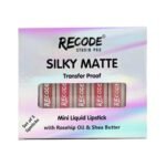 Recode Silky Matte | Multicolor 5 Shades of Liquid Lipstick Combo Pack | Long Lasting 12Hrs | 5x1.25ml | Goodness Extracts of Rosehip & Shea Butter - Fast Shipping to USA & Canada