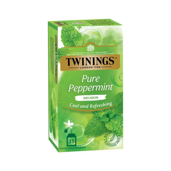Twinings Peppermint, 25 Tea Bags, Green Tea, 50 Gram - Fast Shipping to USA & Canada