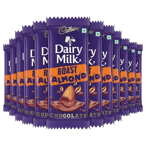 Cadbury Dairy Milk Roast Almond Chocolate Bar, 36 g (Pack of 12) - Fast Shipping to USA & Canada