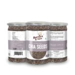 Berries And Nuts Premium Raw Chia Seeds | 750 Grams | 3 Bottle of 250 Grams - Fast Shipping to USA & Canada