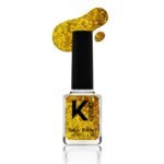 KINDED Nail Paint Long Lasting Lacquer Nail Art Nail Polish Enamel Nail Polish Glitter Topper Coat for Girls Women (9 ml, Glittery Finish, Shade 37 Nail Art Gold Mine) - Fast Shipping to USA & Canada