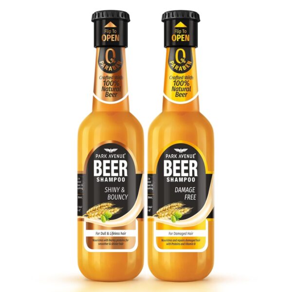 Park Avenue Shiny And Bouncy Beer Shampoo, 180ml And Park Avenue Damage Free Beer Shampoo, 180ml