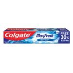 Colgate MaxFresh Toothpaste, Blue Gel Paste with Menthol for Super Fresh Breath, 70g +11g (Peppermint Ice) - Fast Shipping to USA & Canada