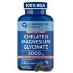 Carbamide Forte Chelated Magnesium Glycinate Supplement 2000mg Per Serving | Magnesium Supplement Supports Muscle Recovery & Better Sleep - 120 Veg Tablets - Fast Shipping to USA