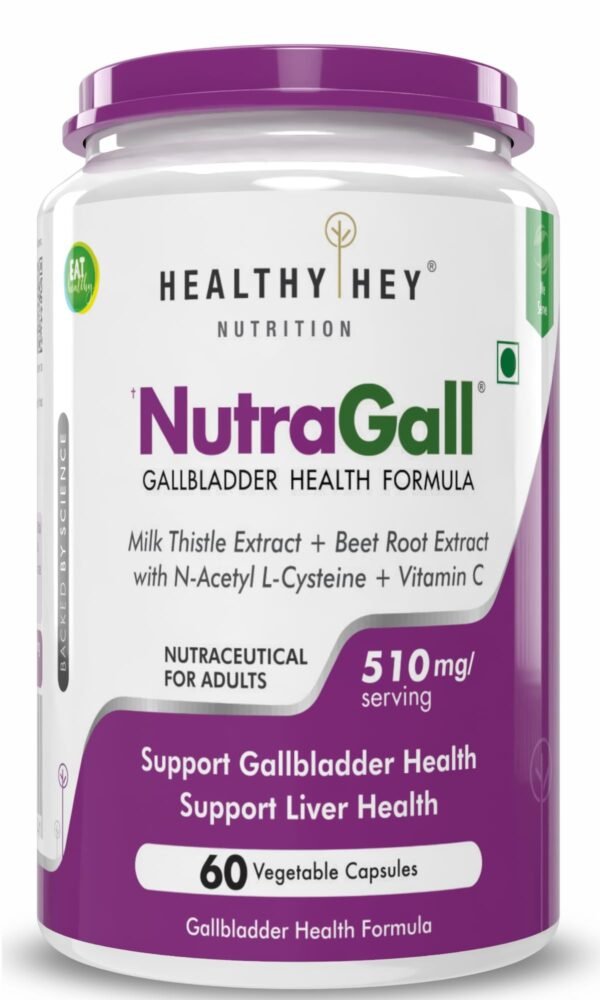 HealthyHey Nutrition NutraGall - Gallbladder Health Formula - 60 vegetable capsules - Fast Shipping to USA