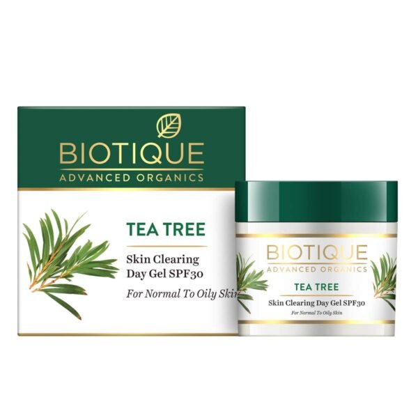 Biotique Tea Tree Skin Clearing Day Gel SPF30 for Normal to Oily Skin, 50g - Fast Shipping to USA & Canada