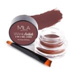 Mila Beaute Wink Artist Gel Eyeliner with Brush | For Eyes & Brows | Lasts Upto 36 Hours | Long Lasting & Waterproof Formula | Enriched With Calendula Oil and Aloe Vera | Shade - (Brown, 4g) - Fast Shipping to USA & Canada
