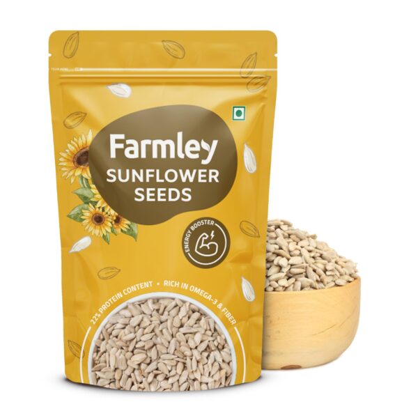 Farmley Sunflower Seeds 300 gram I Sunflower Seeds for Eating | Diet Food | Healthy Snack | Raw seeds | Weight management | Source of Antioxidants Pack of 1 - Fast Shipping to USA & Canada