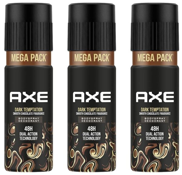 Axe Dark Temptation Long Lasting Deodorant Bodyspray For Men, 215ml (Pack of 3) - Fast Shipping to USA & Canada