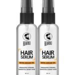 Beardo Hair Serum (50 ml x 2) | Serum for men | Serum for hair smoothing | Argan Oil & Almond Oil | Adds Shine | Daily use| For All Hair Types | Frizz free hair - Fast Shipping to USA & Canada