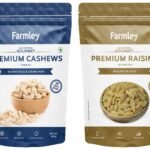 Farmley Premium Whole Cashews Mangalore Origin Kaju (500 g)+ Premium Raisins - 500g I Kishmish Gluten free Non Gmo Trans fat free Cholesterol free 100% Natural - Fast Shipping to USA & Canada