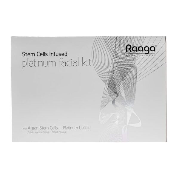 Raaga Professional Stem Cells Infused Platinum 6 Step Facial Kit | Platinum Colloid, Argan Stem Cells | Restores Skin's Moisture | All Skin Types (61 gm) - Fast Shipping to USA & Canada