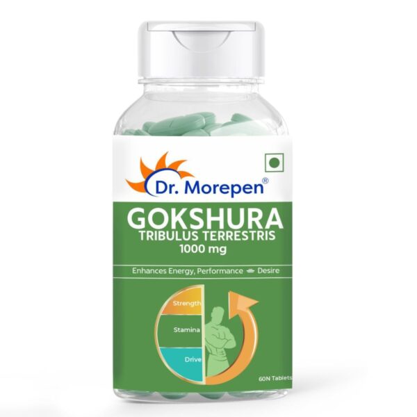 DR. MOREPEN Gokshura Tablets | 1000 mg Tribulus Terrestris | Overall Wellbeing for Men & Women - (60 Veg Capsules) - Fast Shipping to USA