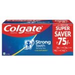 Colgate Strong Teeth, 800G (Combo Pack, Free), India'S No: 1 Toothpaste Brand, Calcium-Boost For 2X Stronger Teeth, Prevents Cavities, Whitens Teeth, Freshens Breath - Fast Shipping to USA & Canada