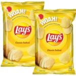 Lay's Classic Salted Potato Chips 30g for Double the Crunch (Pack of 2) - Fast Shipping to USA & Canada