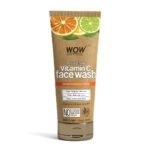 WOW Skin Science Brightening Vitamin C Face Wash | Paper Tube | All Skin Types | Glowing, Bright Skin | 100% Eco Friendly | Paraben & Sulphates Free | Face Wash for Women & Men | 100 ml - Fast Shipping to USA & Canada