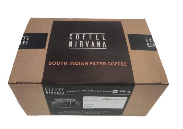 COFFEE NIRVANA, SOUTH INDIAN FILTER COFFEE POWDER, 80% COFFEE 20% CHICORY - Fast Shipping to USA & Canada