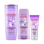 L'Oreal Paris Hyaluron Moisture 3-step Ultimate Hydration kit - Shampoo (340ml) + Conditioner (360 ml) + Night Cream (180 ml) - Fast Shipping to USA & Canada
