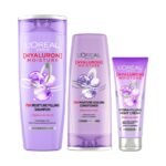 L'Oreal Paris Hyaluron Moisture 3-step Ultimate Hydration kit - Shampoo (340ml) + Conditioner (360 ml) + Night Cream (180 ml) - Fast Shipping to USA & Canada