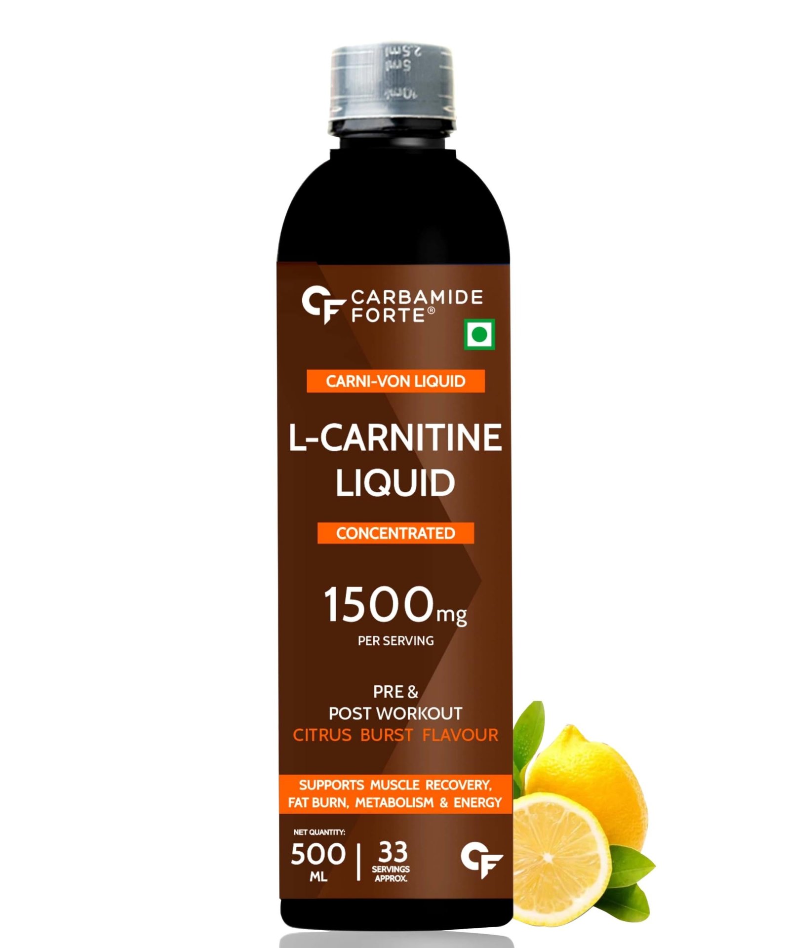 61Iz37NcPL.jpg Carbamide Forte L-Carnitine Concentrated Liquid with 1500mg Per Serving | Pre & Post Workout Supplement - 33 Servings -500ml - Fast Shipping to USA - Image 1