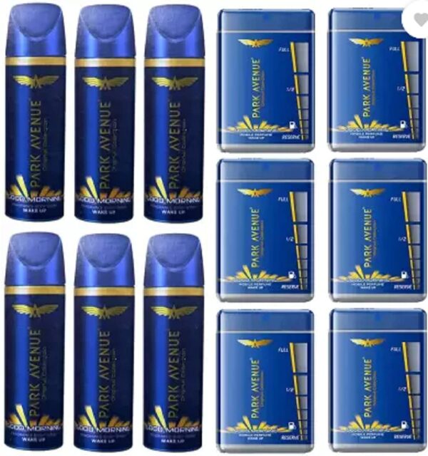 Park Avenue Good Morning Pocket Deo (6N X 40ml) & Mobile Pocket Perfume (6N X 18ml) FRAGRANCE BODY SPRAY WAKE UP (Pack Of 12) Deodorant Spray - For Men (360 ml, Pack of 12) - Fast Shipping to USA & Canada