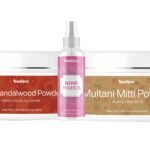 Beaface Combo Pack Multani Mitti Powder Acne, Pimples - 100gm | Red Sandalwood Powder Dark Spot Remover, Pigmentation - 100gm | Rose Water Fresh Skin Smoother -100ml (Pack 0f 3)