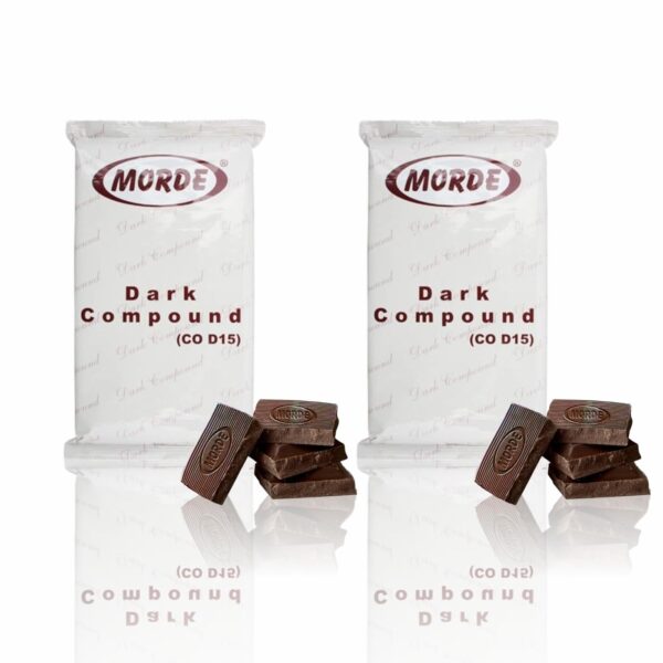 Konfiz Morde Dark Chocolate Compound Slab(Co-D15) Perfect For Baking, Cake Decorating, Topping, Molding & Dipping(Pack Of 2, 400 Gm) - Fast Shipping to USA & Canada