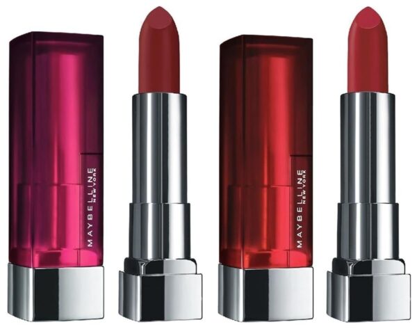 Maybelline New York Color Sensational Creamy Matte Lipstick, 691 Rich Ruby, 3.9g and Maybelline New York Color Sensational Creamy Matte Lipstick, 696 Burgundy Blush, 3.9g - Fast Shipping to USA & Canada